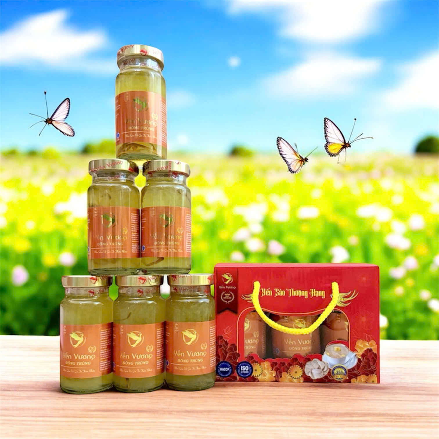 Lốc 6 hũ yến Vương 140ml Đông Trùng